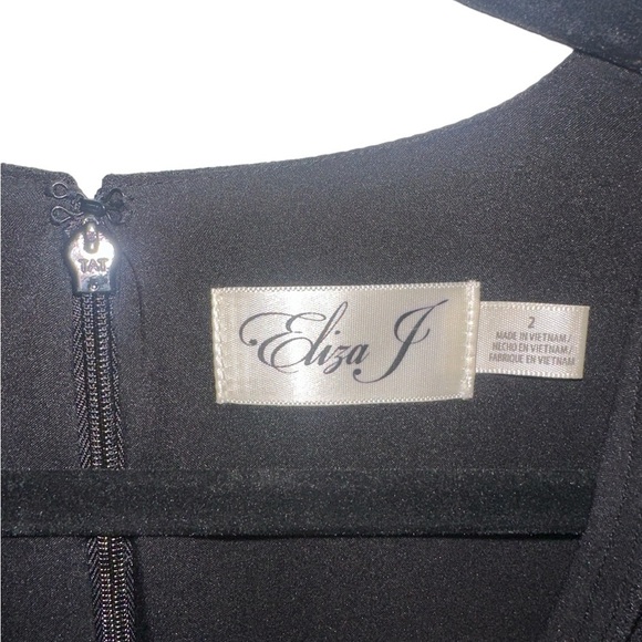 ELIZA J Bell Sleeve Wide Leg JUMPSUIT SIZE 2, BLACK from NORDSTROM - Picture 6 of 16